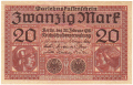 Germany 1 20 Mark, 20. 2.1918